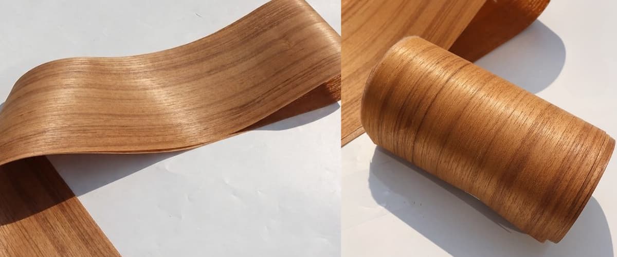 High Quality Teak Veneer Surface Grain Detail
