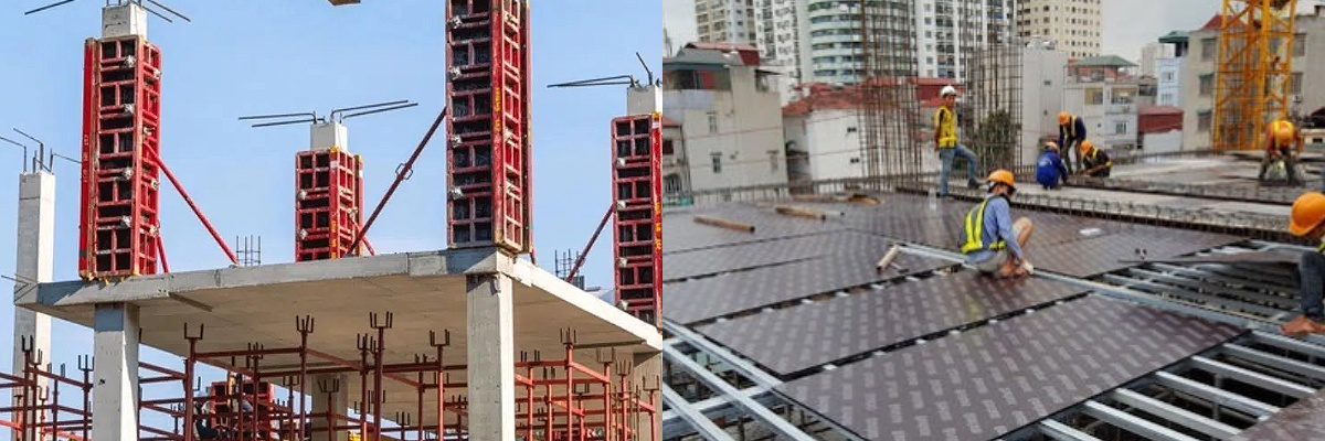 Film Faced Plywood on Construction Site