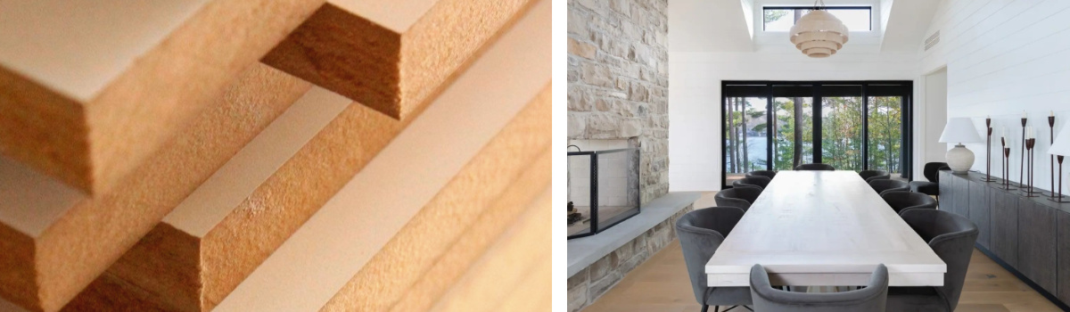 HDF board applications in laminate flooring interior doors wall panels and furniture components