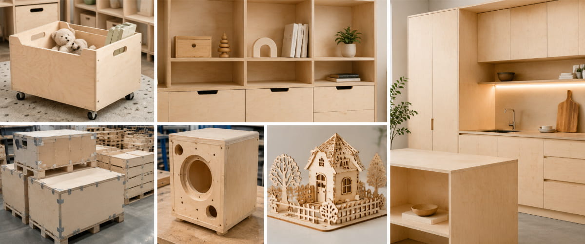 birch plywood practical usage scenarios for cabinets furniture decoration